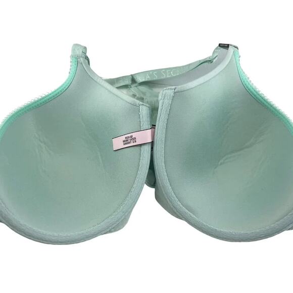 Victoria's Secret Lightly Lined Demi Bra Mint Front Closure Size 36DD - Picture 3 of 6